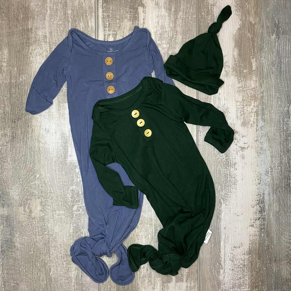Newborn knot gown bundle